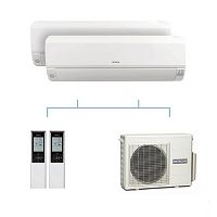 Мульти сплит-система на 2 комнаты Hitachi Multizone Premium RAM-40NP2E/ RAK-18RPE*2
